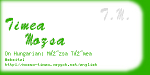 timea mozsa business card